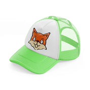 014 fox lime green trucker hat