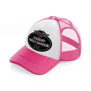 legendary harley-davidson since 1903-neon-pink-trucker-hat