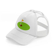 mini golf field white trucker hat