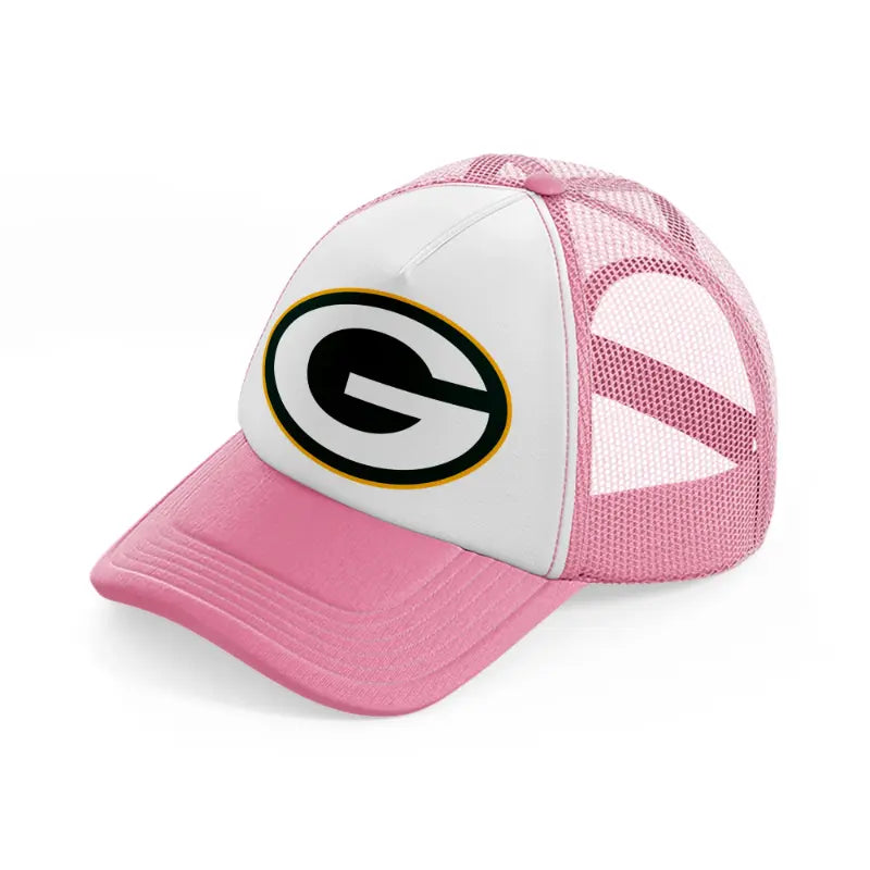 green bay packers-pink-and-white-trucker-hat