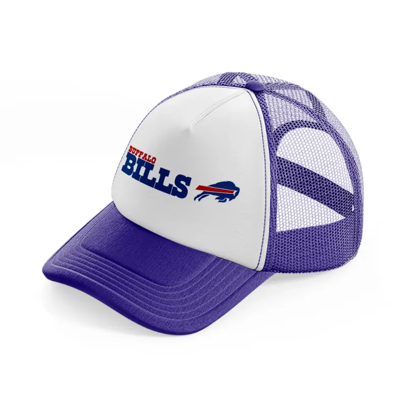 buffalo bills emblem-purple-trucker-hat