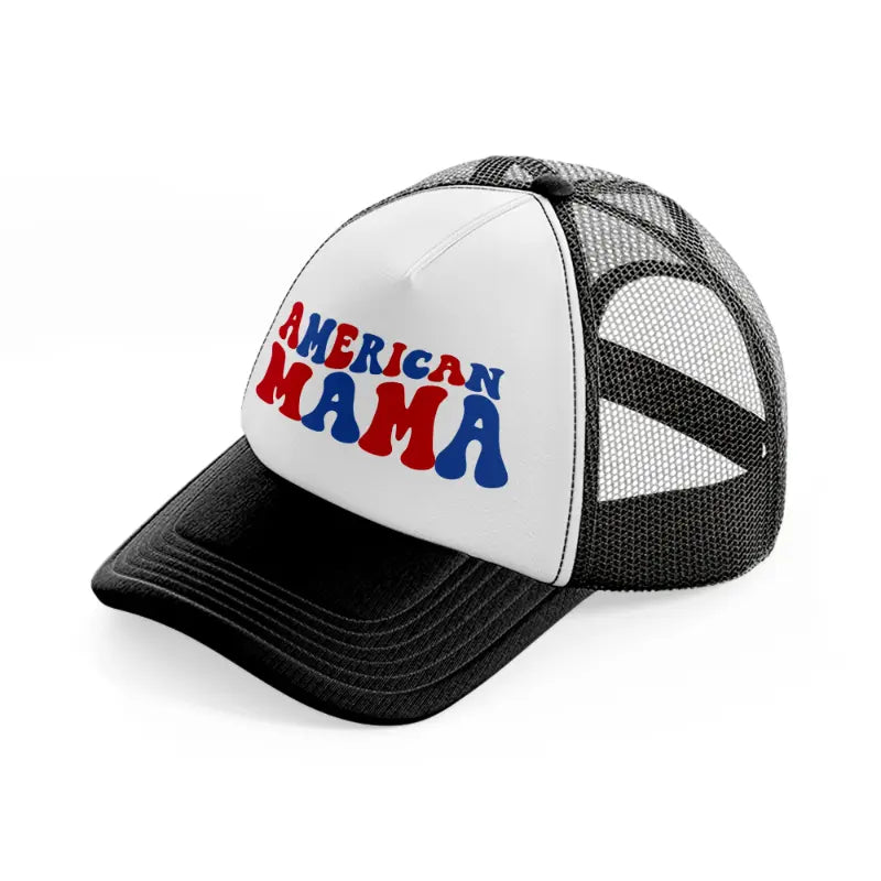 american mam-black-and-white-trucker-hat