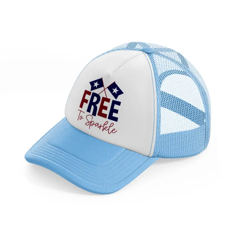 free to sparkle-01-sky-blue-trucker-hat