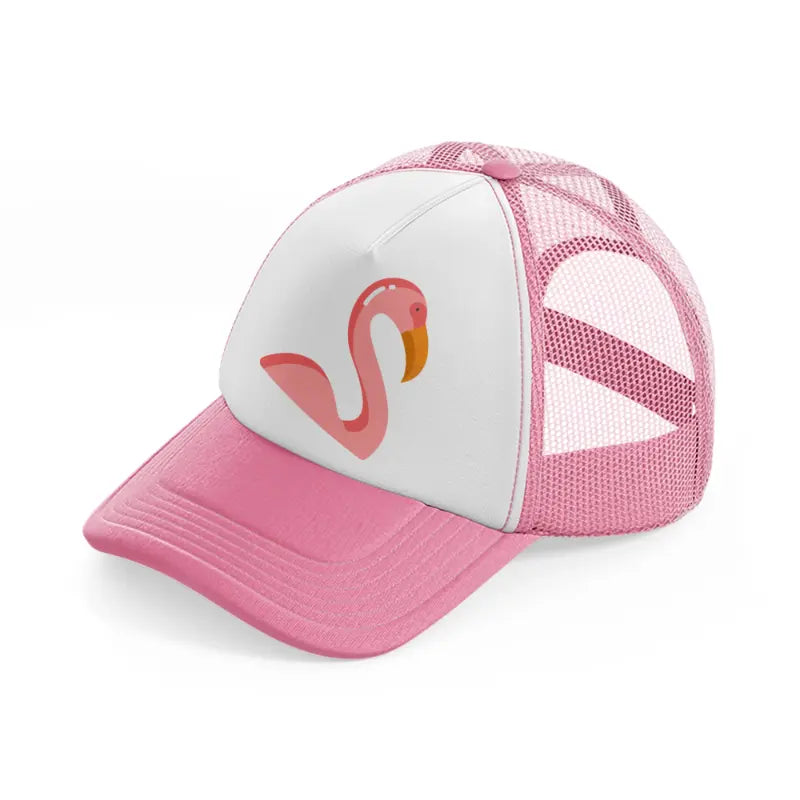 flamingo-pink-and-white-trucker-hat