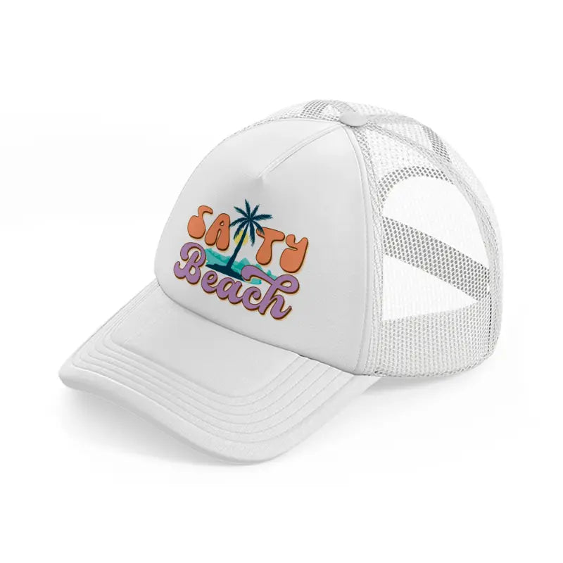 salty beach-white-trucker-hat