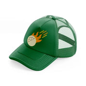 yellow golf ball green trucker hat