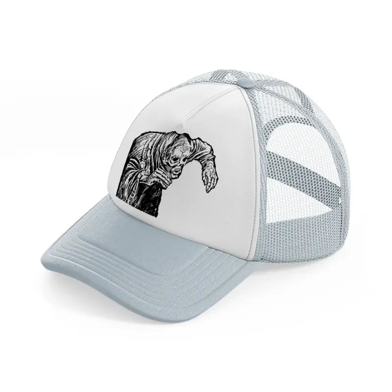 death walker-grey-trucker-hat