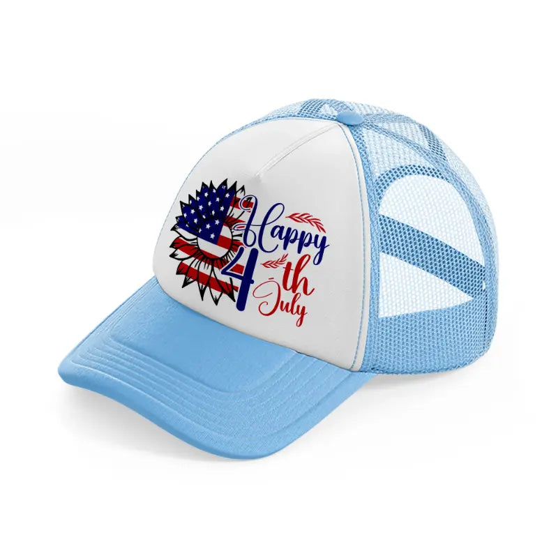 happy 4th july-01-sky-blue-trucker-hat
