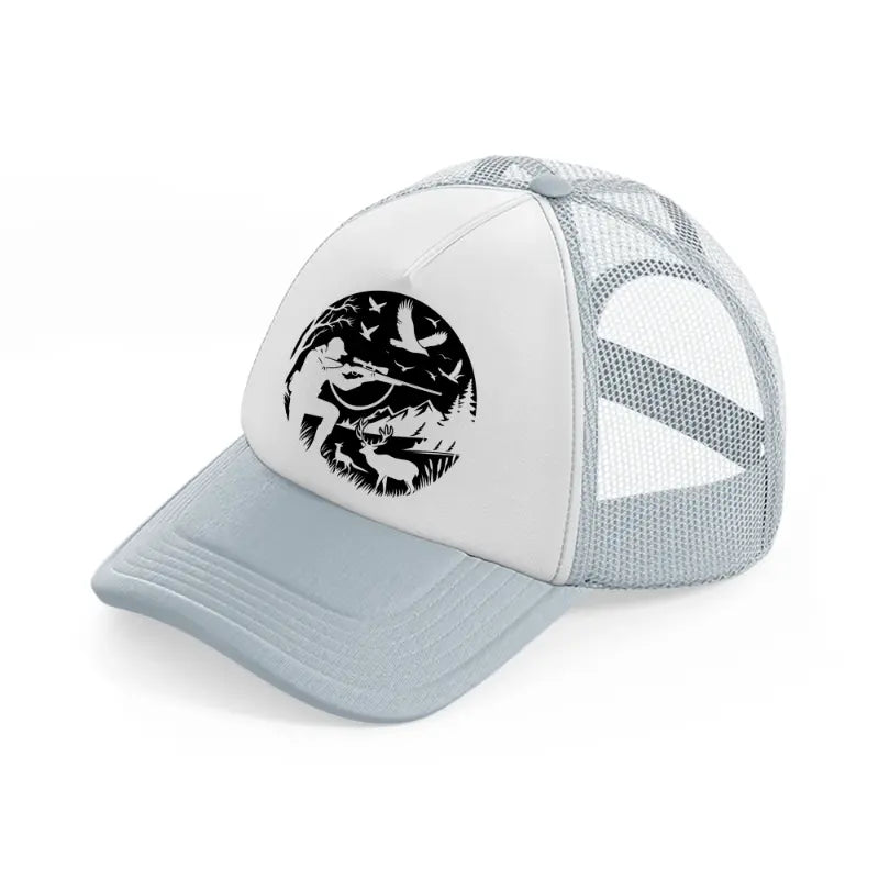 hunter figure-grey-trucker-hat