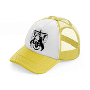 pirate hanging symbol yellow trucker hat