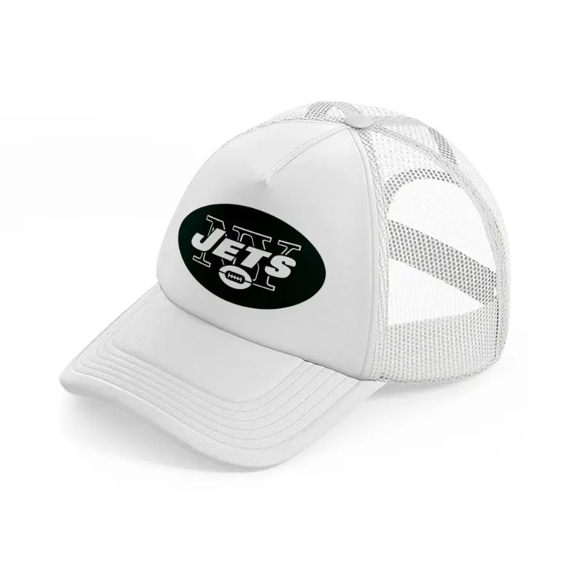 new york jets badge-white-trucker-hat