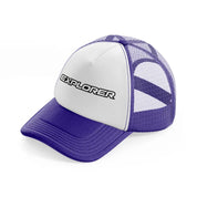 explorer purple trucker hat