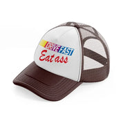 Drive Fast Eat Ass brown Trucker Hat