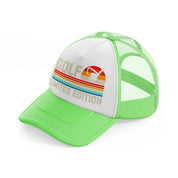 golf limited edition color lime green trucker hat