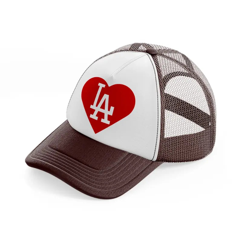 los angeles dodgers lover brown trucker hat