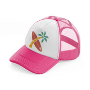 summer surf club-neon-pink-trucker-hat