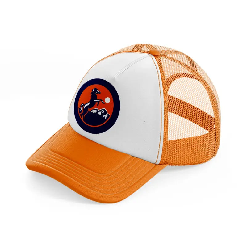 denver broncos badge-orange-trucker-hat