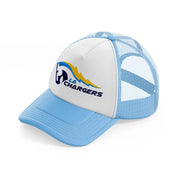la chargers logo-sky-blue-trucker-hat