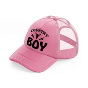 country boy pink trucker hat