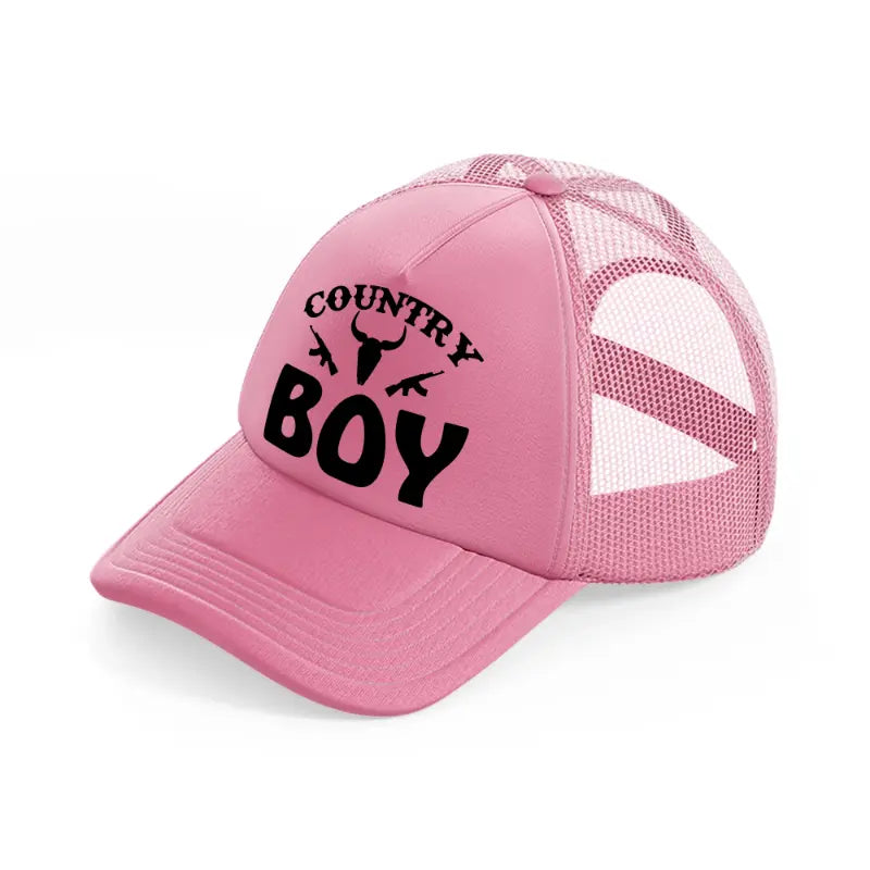country boy-pink-trucker-hat