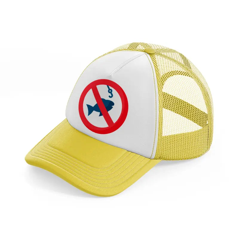 no fishing-yellow-trucker-hat