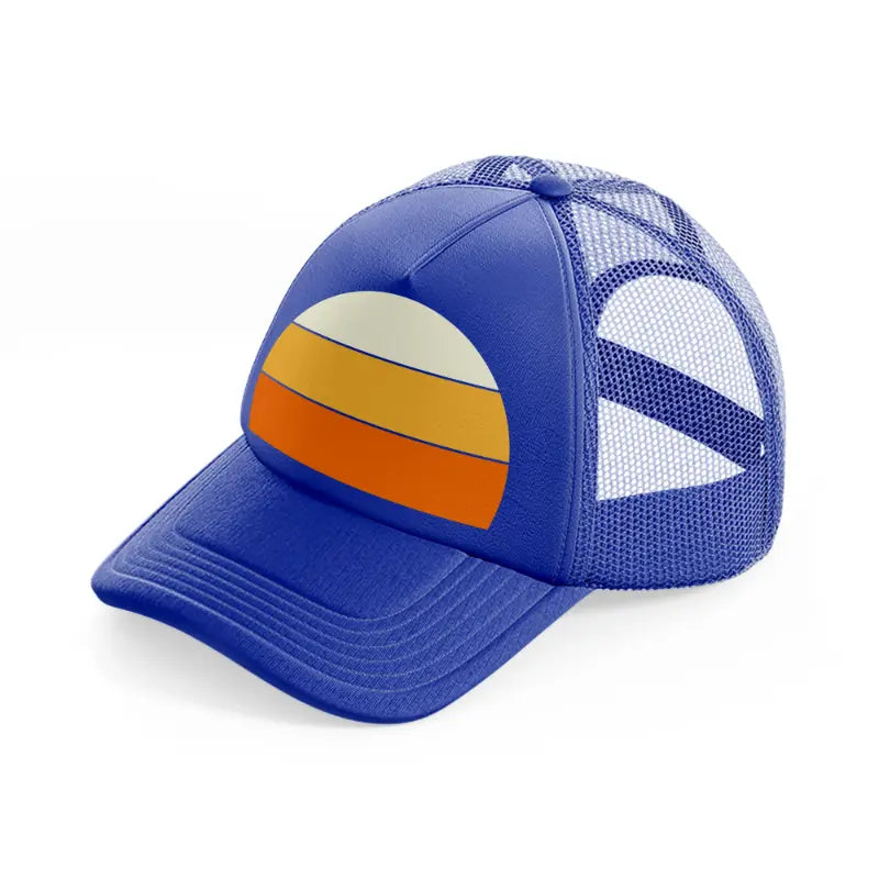 sun retro blue trucker hat