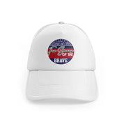 land of the free because of the brave-01-white-trucker-hat