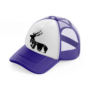 hunting symbol-purple-trucker-hat