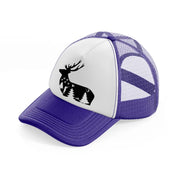 hunting symbol purple trucker hat