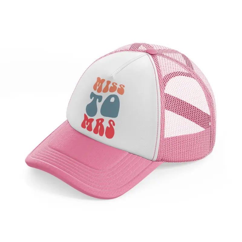 untitled 1 pink and white trucker hat