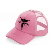 knife bird pink trucker hat