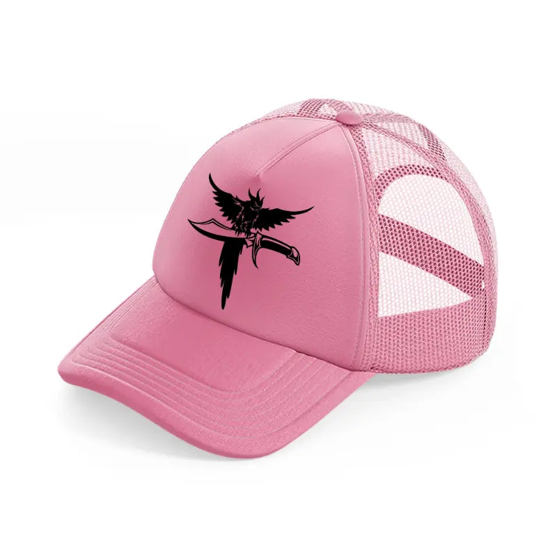 knife bird-pink-trucker-hat
