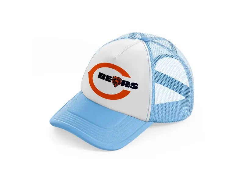 chicago bears logo-sky-blue-trucker-hat