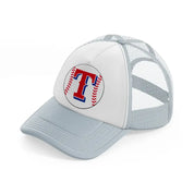 texas rangers ball-grey-trucker-hat
