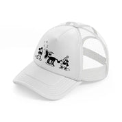 musical mice white trucker hat