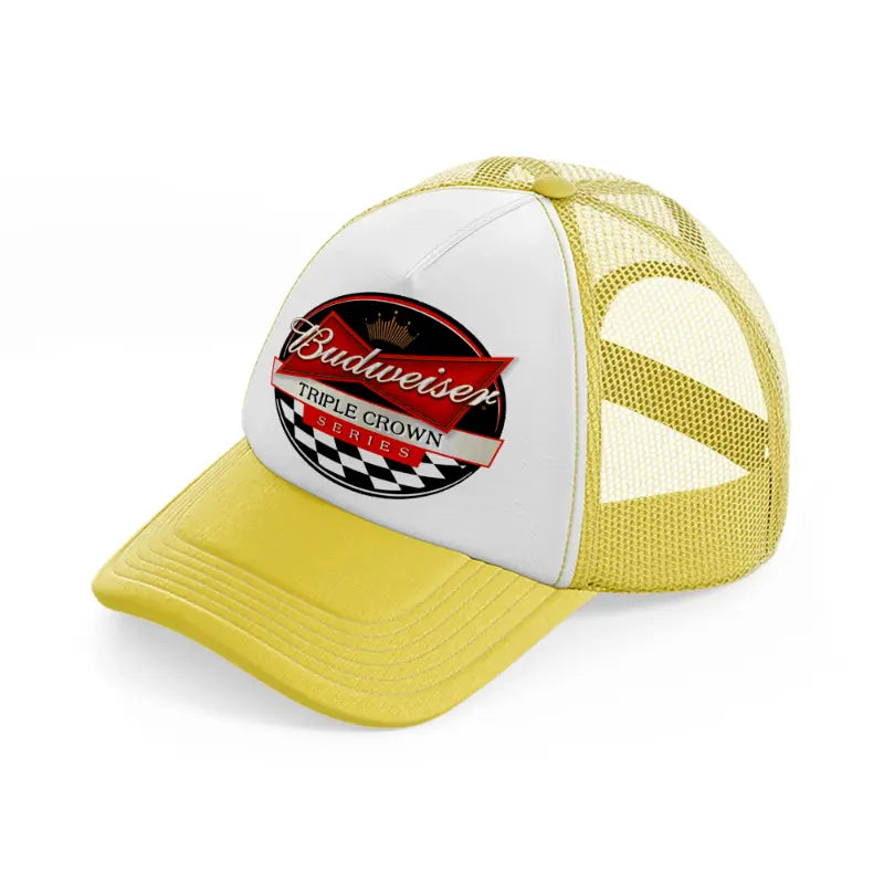 budweiser tripple crown series-yellow-trucker-hat