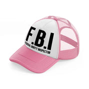 Federal Booty Inspector pink-and-white Trucker Hat