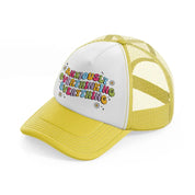 anxiously overthinking everything-yellow-trucker-hat