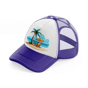 summer beach-purple-trucker-hat