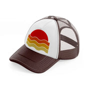 sun waves brown trucker hat