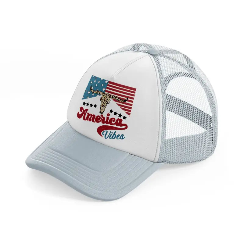 america vibes-grey-trucker-hat