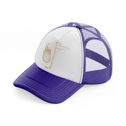 golf ball with flag-purple-trucker-hat