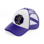 stop rams country-purple-trucker-hat