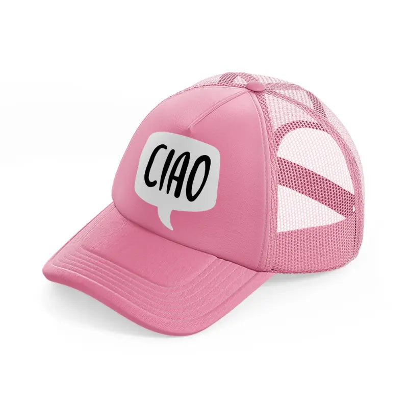 ciao white-pink-trucker-hat