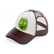 silly monster brown trucker hat