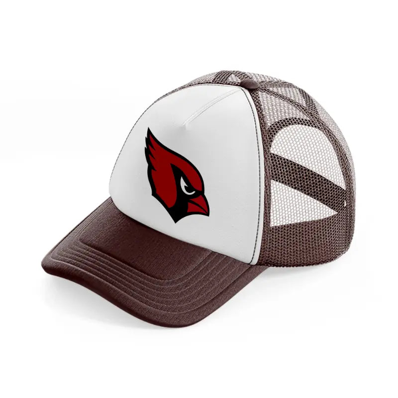 arizona cardinals emblem brown trucker hat