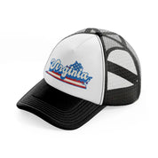 virginia flag black and white trucker hat