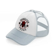 gangster texas grey trucker hat