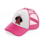 los angeles angels modern-neon-pink-trucker-hat