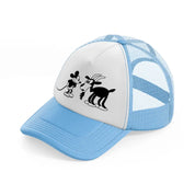 mickey deer confuse-sky-blue-trucker-hat